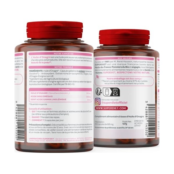 SUPERDIET - HUILE DONAGRE - 200 capsules