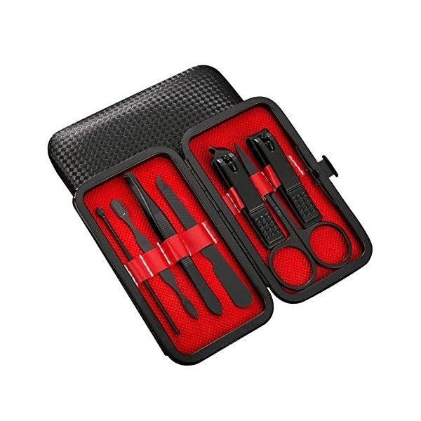 TingDongWei Kit Manucre Pedicure, Ensemble de Manucure, Kit de Coupe-Ongles Portable, 7 en 1 Professionnel Coupe-ongles en Ac