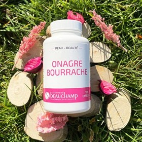 Laboratoire Beauchamp - Complément alimentaire ONAGRE BOURRACHE - 120 capsules - Éclat de la peau - Croissance des cheveux - 