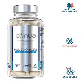 Huille donagre Pressée a Froid 1500mg 10% GLA et Vitamine E, aide au symptôme Prémenstruel, Préménopause et des sécheresses 