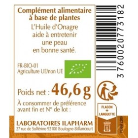 SOIN DE LA PEAU - ONAGRE BOURRACHE BIO - 1 flacon de 60 capsules à avaler