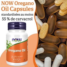 Now Foods, Oregane Oil Huile dOrigan , 90 Gélules, Testé en Laboratoire, Végétal, Sans Gluten, Sans Soja, Sans OGM