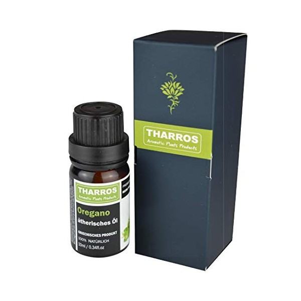 Tharros Huile origan buvable – 100 % huile essentielle dorigan de Grèce, Origanum vulgare hirtum, 10 ml de qualité supérieur
