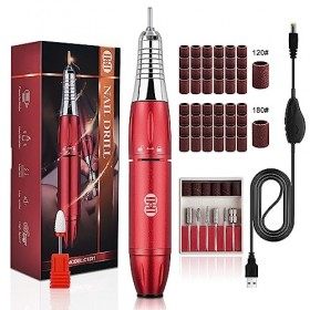 Ponceuse pour Ongles Professionnel, CIICII 30000 Tours Lime a Ongle Electrique 65Pcs Vitesse Variable Serrure Mandrin Tout M