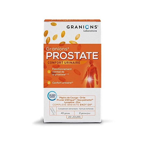 GRANIONS| Prostate | Contribue au bon fonctionnement de la prostate | Pépins de Courge, Ortie, Prunier d’Afrique | Formule br