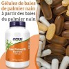 Now Foods, Saw Palmetto Berries Baies de Palmier Nain , 550 mg, 250 Gélules végétales, Testé en Laboratoire, Végétarien, San
