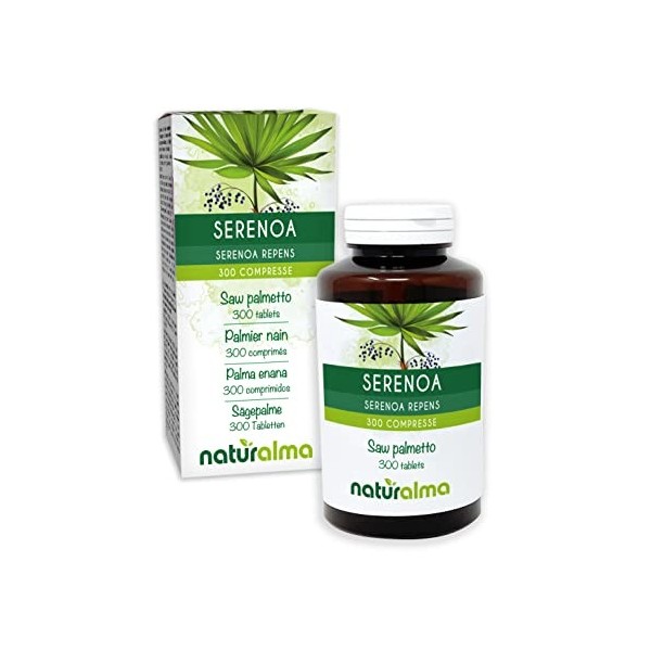 Palmier nain ou Palmier de Floride Serenoa repens ou Sabal serrulata fruits Naturalma | 150 g | 300 comprimés de 500 mg | C