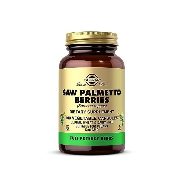 Solgar Baies de Saw Palmetto 100 Gélules Végétales