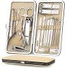 Coolzon kit Manucure Pedicure,19pcs Coupe Ongle,Cisaillement des Ongles, La Maison ou le Voyage Peut êtreTransporté, Outils d