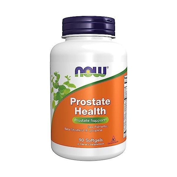 Now Foods, Prostate Health, au Palmier Nain et aux Phytostérols, 90 Capsules, Testé en Laboratoire, Sans Soja, Sans Gluten, S