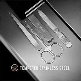 MANSCAPED™ Shears 2.0 Trousse de Manuncure pour Homme Acier Inoxydable, Coupe-Ongles, Ciseaux de Sécurité, Pince à Épiler et 