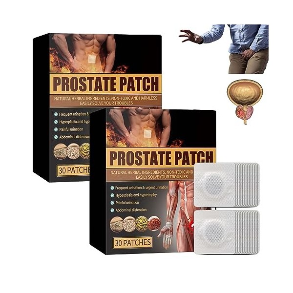 Patch De Traitement De La Prostate De La Lune Du Sud, Patchs De Soins De La Prostate, Patch Nombril Prostatique, Soutien à La