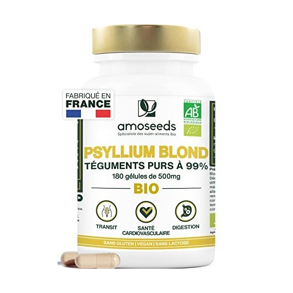 Psyllium Blond (téguments) Bio - Qualité Supérieure - amOseeds
