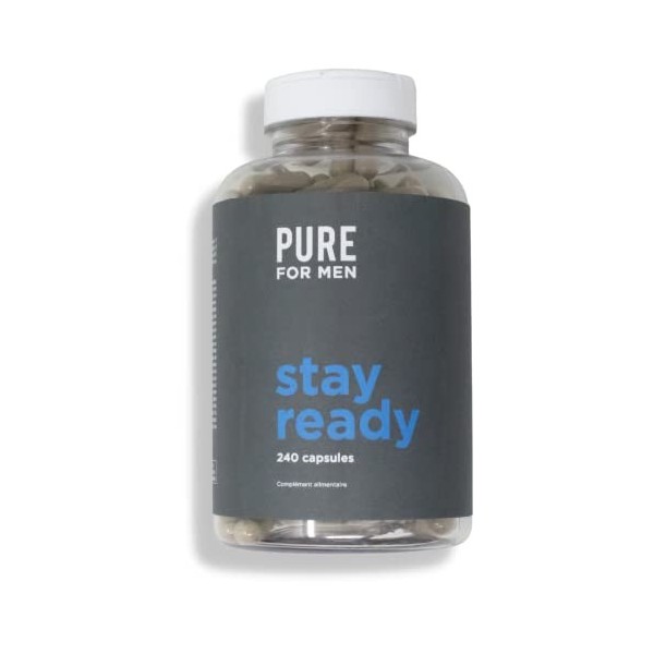 Pure for Men Original Cleanliness Stay Ready Fiber Supplement, 240 Vegan Capsules | Helps Promote Digestive Regularity | Psyl