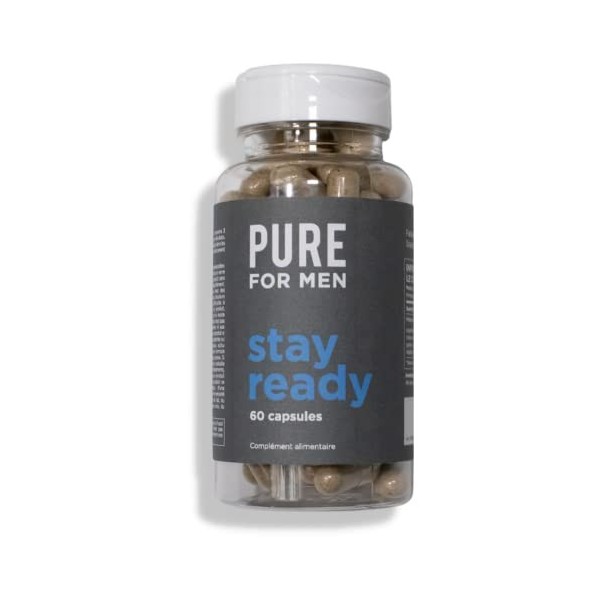 Pure for Men Original Cleanliness Stay Ready Fiber Supplement, 240 Vegan Capsules | Helps Promote Digestive Regularity | Psyl