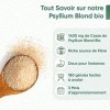 Psyllium Blond Bio 1400mg en 180 Gélules Vegan 3 Mois - Cosse de Psyllium Bio - Tégument de Graine de Plantago Ovata - Rich