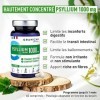 Psyllium blond GRANIONS | Complément alimentaire digestion | Psyllium blond 1000mg avec Magnesium + Pruneau + Mauve | Transit