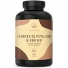 Psyllium Blond BIO - 99% pureté - 4500mg par jour - 360 gélules 750mg véganes - Origine : Inde - 88% teneur en fibres - Tes