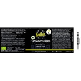 Biotiva Téguments de psyllium capsules bio 150 capsules - 700mg - Fibres alimentaires - Digestion - Végan, paléo - Conditionn