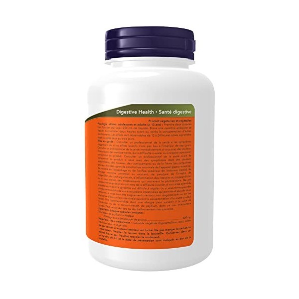 NOW Psyllium Husk 500mg 200 Capsules