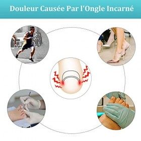 122 Ensemble dOutil Ongle Incarné, y Compris Lime à Ongles et Poussoir Incarnés, 60 Pièces Patch dOngle Élastique Autocolla