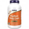 Now Foods, Psyllium Husk Caps Tégument de Psyllium , 500mg, 500 Capsules végétaliennes, Testé en Laboratoire, Sans Gluten, S