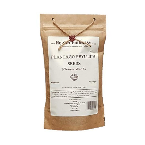 Plantain des Sables Graines/Plantago Psyllium Seeds - Health Embassy - 100% Natural 200g 