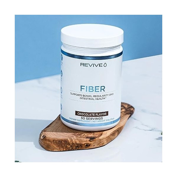 Revive MD Fiber - Digestive Health, Fiber, Psyllium Husk, Oat Flour - Chocolate Flavor - 30 Servings