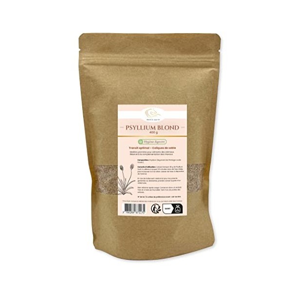 Prince Equin - PSYLLIUM Blond - Complément nutritionnel Cheval - Sachet 400 g - Apport en Fibres - Aide à réguler Le Transit 