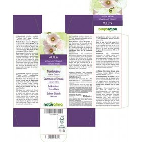 Guimauve officinale Althaea officinalis racines Teinture Mère sans alcool Naturalma | Extrait liquide gouttes 120 ml | Comp