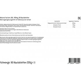 Natural Factors, DGL Extrait de Racine de Réglisse , 400mg, Hautement Dosé, 90 Comprimés à Mâcher végétaliens, Testé en Labo