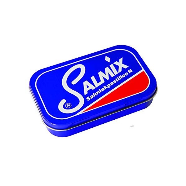 SALMIX Pastilles de salmia fabriquées à la main dans une boîte en métal nostalgique 1 x 50 g 