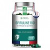 Spiruline BIO 500mg - 600 Comprimés Riche en Protéines, Antioxydants et Fer - Taux Elevé de Phycocyanine - 100% Vegan et Is