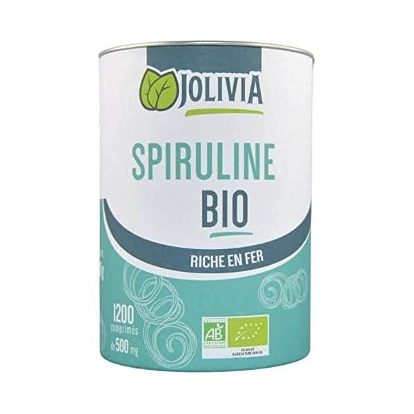 Spiruline Bio - 1200 comprimés de 500 mg | Format Comprimé | Vegan