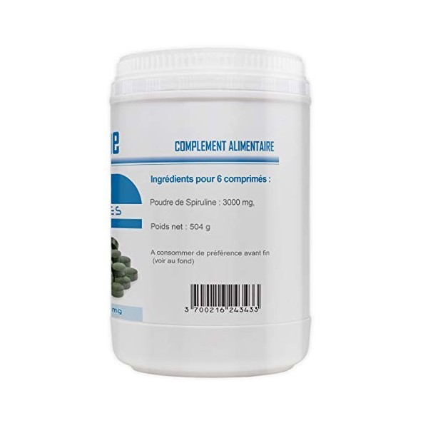 Spiruline 500mg - 1000 Comprimés