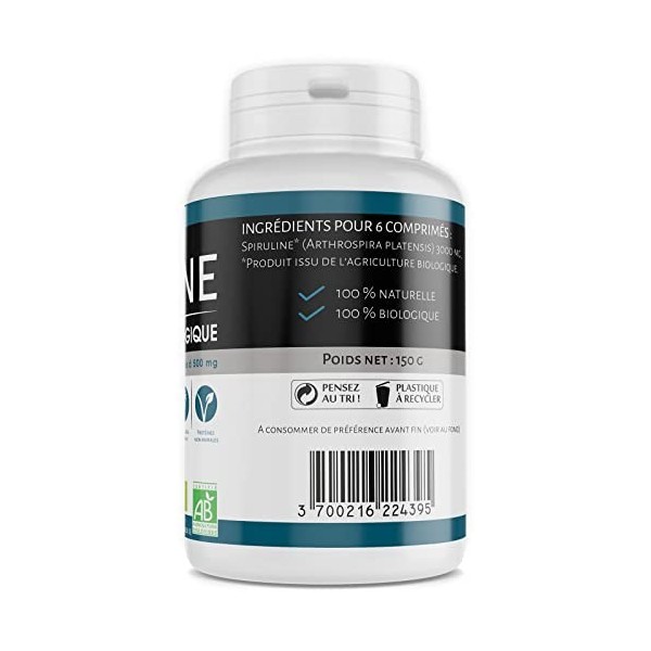 Spiruline Bio - 500 mg - 300 comprimés