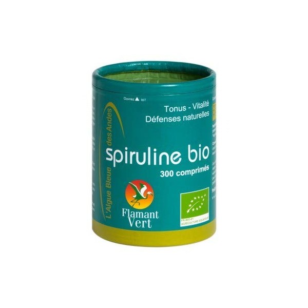 Flamant Vert - Spiruline Ecocert 300 comprimés - 150G