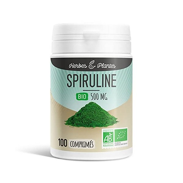 Spiruline Bio 100 Comprimés 500 mg- Herbes et Plantes