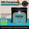 100% Spiruline BIO | 500 Comprimés | 3000 mg par dose | Spiruline Bio Comprimés | Proteine Vegan, Proteine Vegetale | Detox |