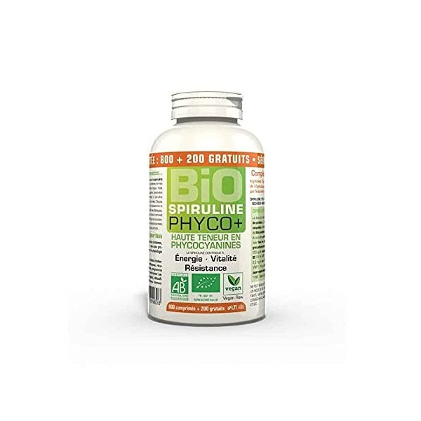 Spiruline Bio Phyco+ - 800 comprimés + 200 gratuits