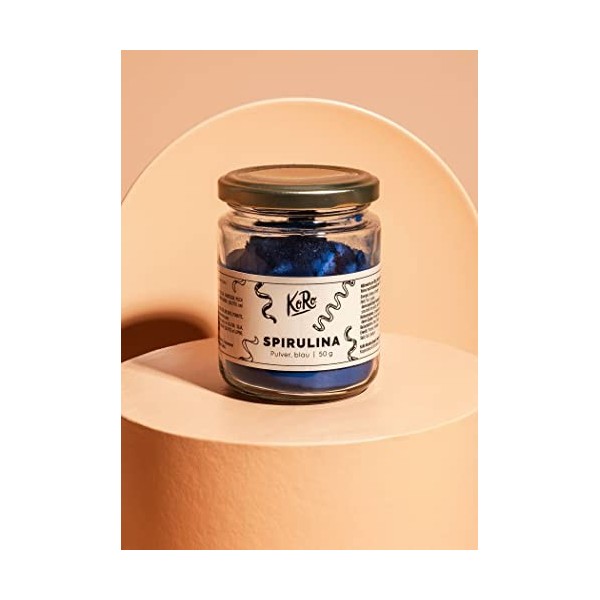 KoRo - Poudre de spiruline bleue | 50 g - Poudre dalgues super-alimentait sans additifs tels que des agents aromatisants, co