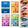 Beauty Glazed 72 Color Eyeshadow, Shimmer and Matte High Pigmented All-In-One Eyeshadow Palette Glitter Pearlescent Nude Eyes