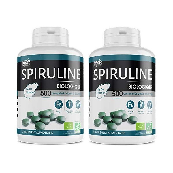 Spiruline Bio 500 mg - 1000 Comprimés