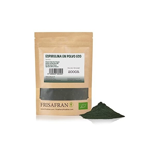 FRISAFRAN - Poudre de Spiruline BIO 200Gr 