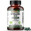 Algues Spiruline Bio Comprimés de 500mg - 500 Comprimés. Biologique, Naturelle et Pure, Phycocyanine à 17%. Cultivée en Inde 