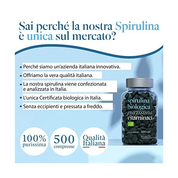 Spirulina purissima 500 compresse vitaminact