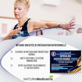 Spiruline Phycocyanine Forte - Antioxydant, Immunité & Tonus - Extrait liquide et biodisponible de Spiruline - Goût neutre