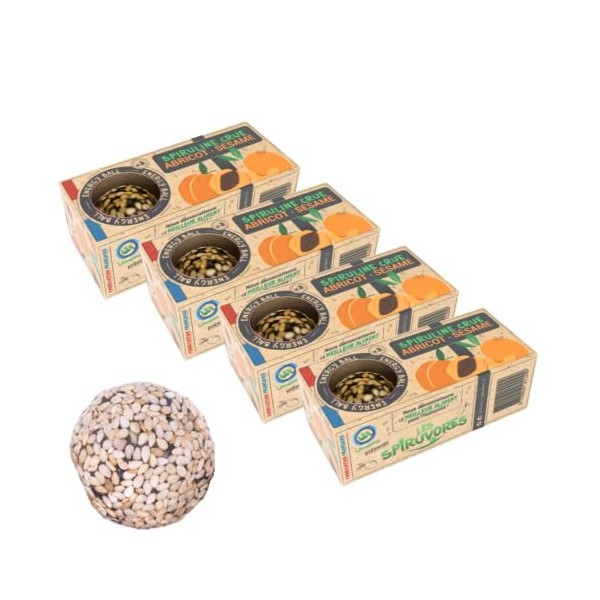 Umamiz - Energy Balls Bio à la Spiruline - Protéine Naturelle - 4x3 Balls Abricot 