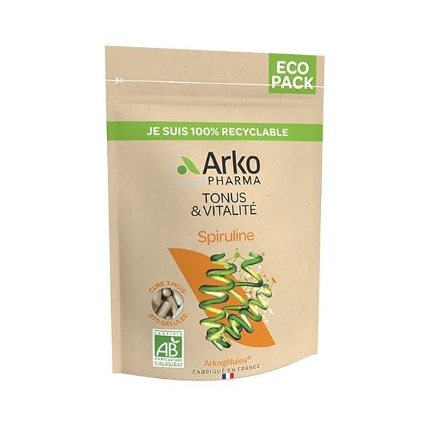 Arkopharma Arkogélules Spiruline Bio Éco Pack 270 Gélules