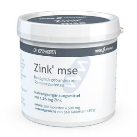 Zink 50µg in Spirulina 500mg rein vegan & hochdosiert + B12 für Haut, Haare, Nägel & Immunsystem 360 Tabletten aus DE